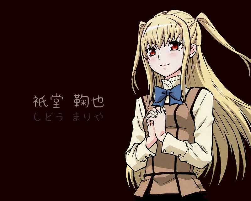 women, Maria † Holic, anime girls, art and craft, child, fear, human body part, portrait, representation, 1080P, waist up, front view, Shidō Mariya, one person