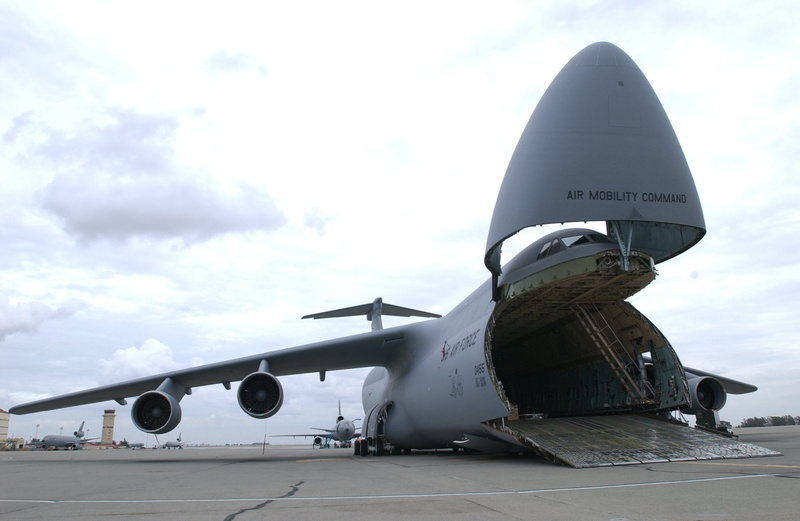 gray, cargo, military, 1080P, Lockheed C-5 Galaxy, plane, Military Transport Aircraft