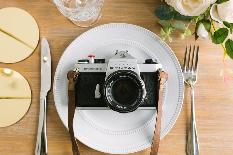refreshment, rose, technology, no people, pentax, fork, strap, flower, wood, eating utensil, wood - material, camera - photographic equipment, directly above