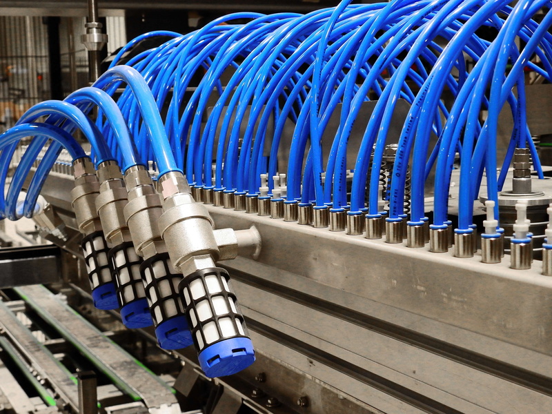 day, blue, filter, pipe - tube, pneumatics, 4K, fuel and power generation, technology, in a row, no people, architecture, factory, air filter, nature