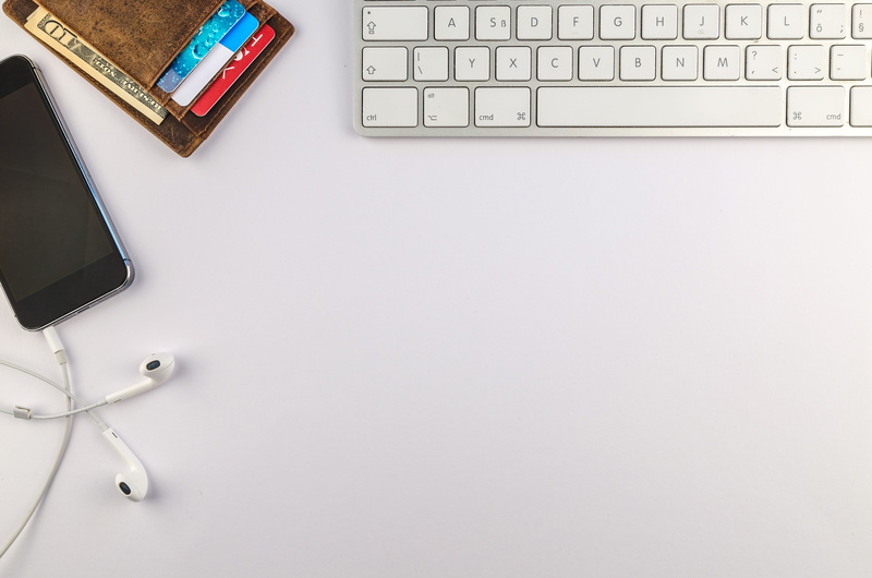 photo, device, technology, minimalism, wallet, communication, portable information device, 4K, laptop, earphones, no people, copy space, view, HD