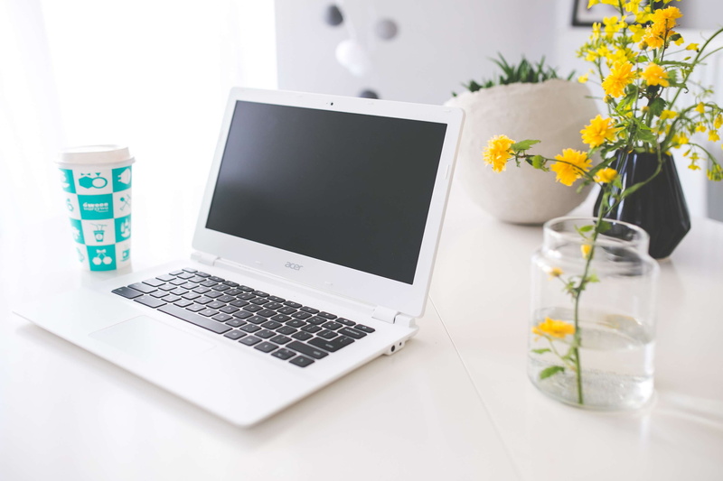 mockup, notebook, workspace, study, coffee, lifestyle, 4K, keyboard, computer, device, workplace, netbook, acer, laptop, screen, work, chromebook, desk