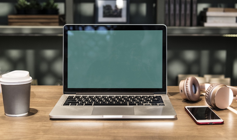 business, portable information device, desk, cup, 4K, laptop, drink, computer equipment, melody, no people, technology, notebook, crockery, food and drink