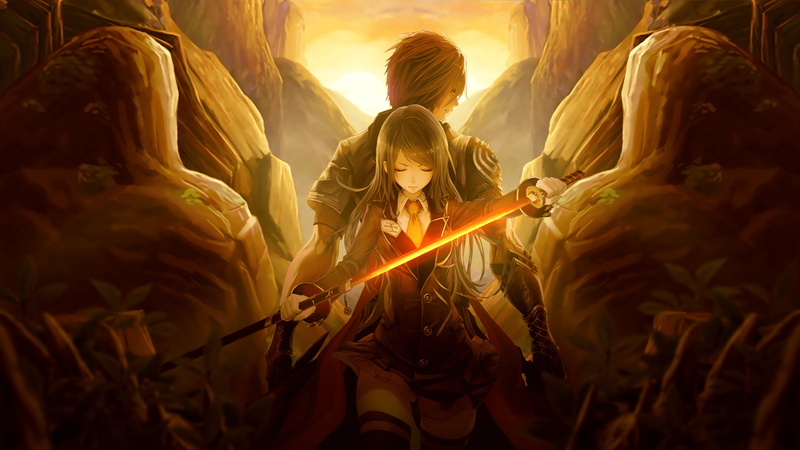 2K, Batan Saionj, haired, illustration, Akai Katana, black, Kikyo Saionji, girl, anime