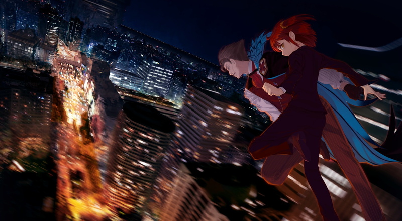 city, eyes, ronii, shinjuku, grand, 240158, hair, fate, akai, order, archer, 1080P, brown, (series), konachan, yellow, male, sky, short, night, building