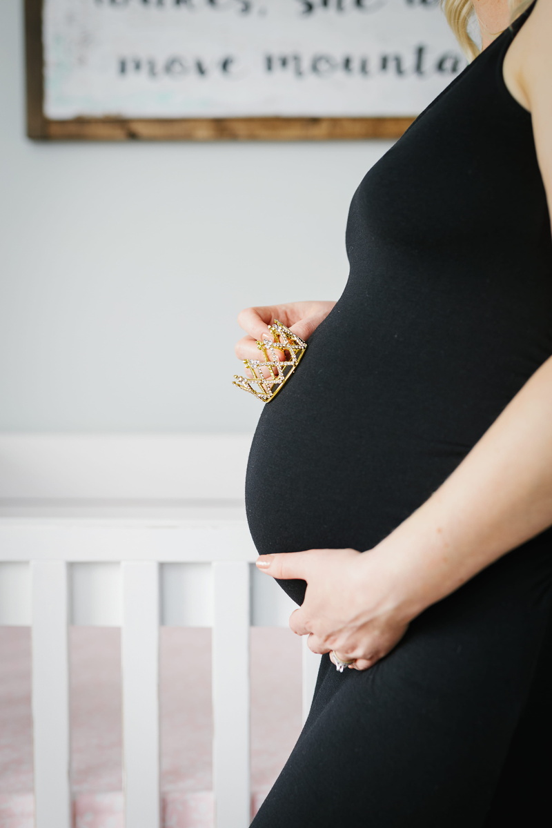 canada, anticipation, belly-bump, schomberg, one person, pregnant, women, adult, black color, nursery, indoors, beginnings, focus on foreground, human body part
