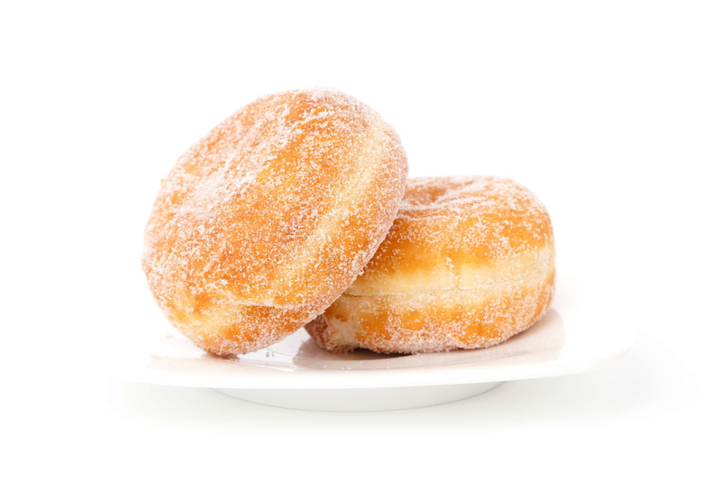 isolated, powdered sugar, sweet food, unhealthy eating, close-up, neapolitan, indoors, donut, food and drink, 4K, snack, tasty, ready-to-eat, pastry, white background