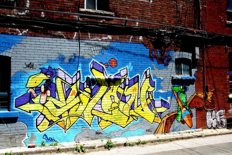 wall, cities, art, colors, street, illegal, canada, graffiti, 1080P, buildings, city, graff, toronto