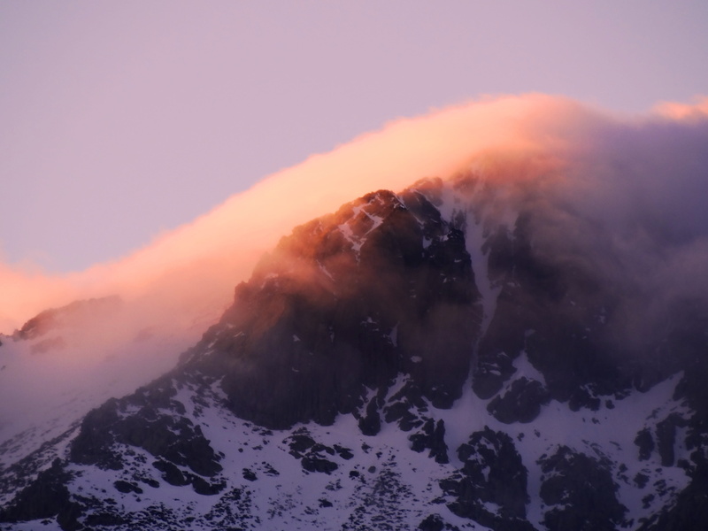 tranquil scene, mischievous pink, no people, beauty In Nature, maliciously, blue, cold temperature, sky, sunrise - Dawn, adults only, snowcapped mountain