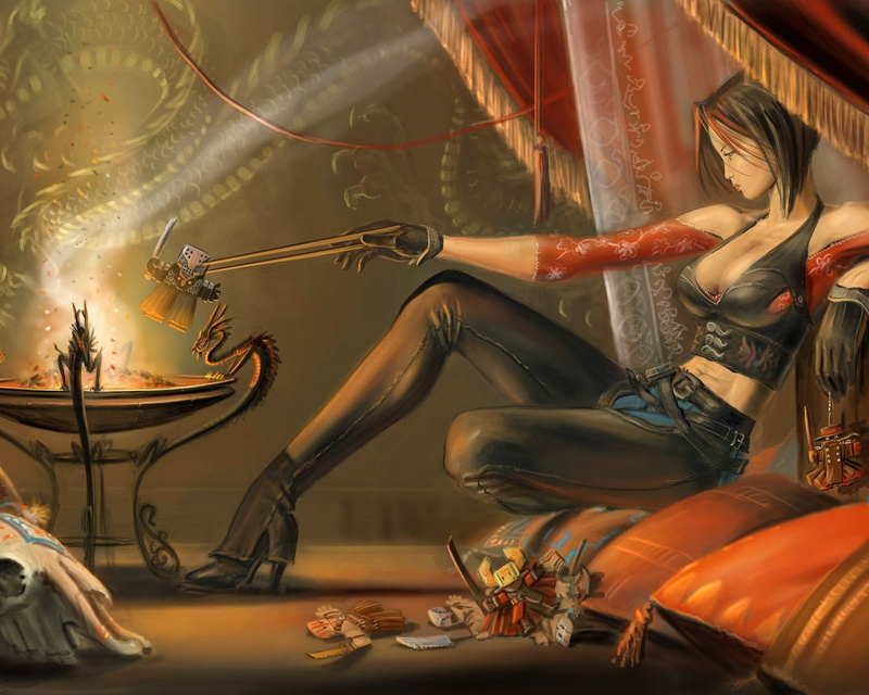 women, fire, 720P, voodoo