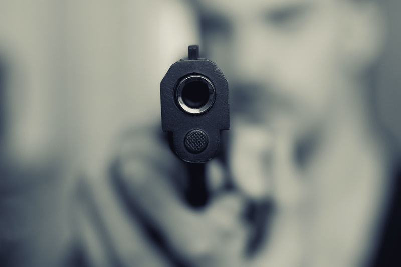 aggression, violence, attention, close up, technology, government, communication, aiming, objectives, security, protection, handgun, focus on foreground