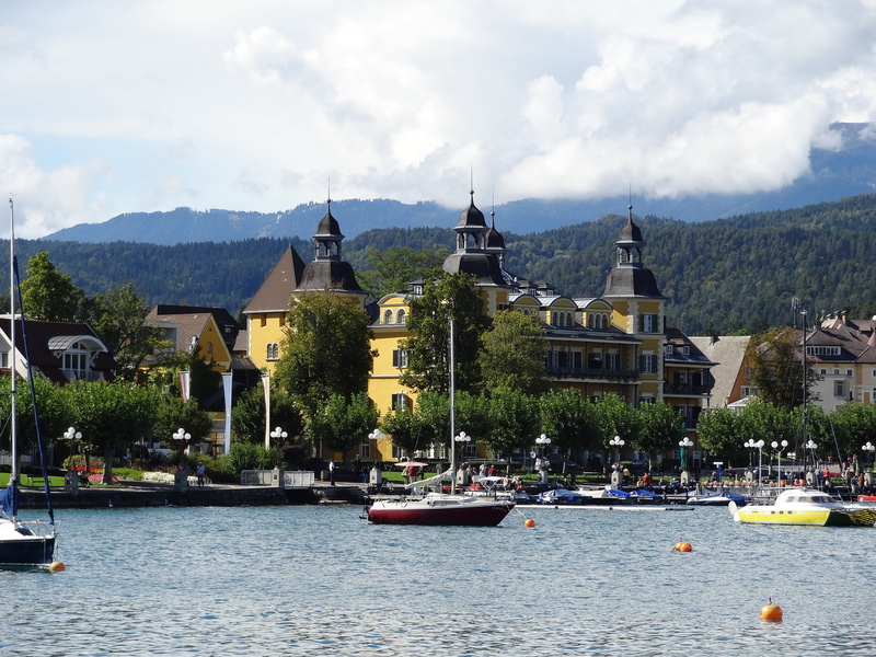 4K, no people, transportation, wörthersee, place of worship, river, cloud - sky, port, religion, austria, day, carinthia, outdoors, built structure, building