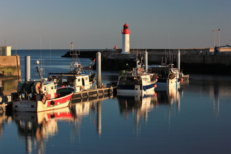 mode of transportation, 5K, Sea, pier, transportation, harbor, sailboat, architecture, guidance, commercial Dock, day, Island Of Oleron, lighthouse, no people