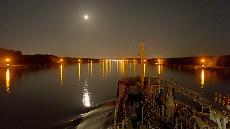 night, Vessel, hdr, 1080P, Baltic Sea, ship, Oil Tanker, Kiel Canal