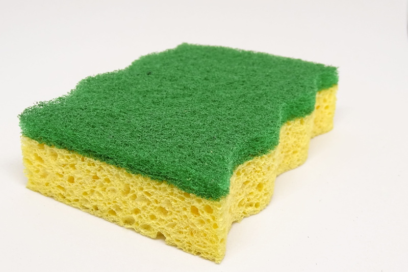 close-up, sponge, cut out, soap sud, green color, 2K, cleaning, cleaning sponge, house work, clean, washing, cleaning equipment, material, single object