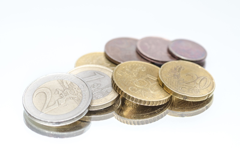 studio shot, pay, currency, money, savings, coins, 4K, stack, indoors, rich, exchange, finance and economy, number, euro, silver colored, european, wealth