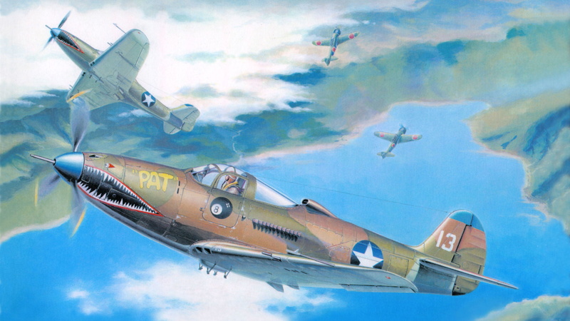 government, air force, army, sky, military, P-39, fighter plane, cloud - sky, side view, airplane, day, motion, military airplane, Airacobra, airshow, above
