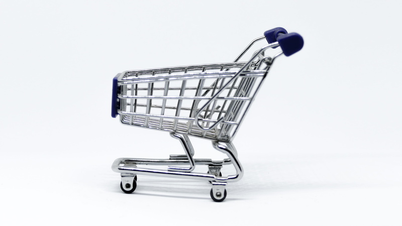 3d model, tram, cut out, white, steel, shopping basket, white background, store, e-commerce, shopping, side view, small, supermarket, single object, metal