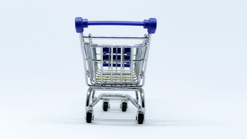 no people, healthcare and medicine, basket, shopping cart, clean, 3d model, e-commerce, white background, buy, 4K, icon, blue background, studio shot
