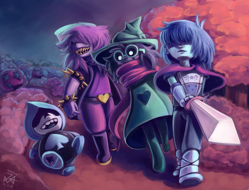 Ralsei (deltarune), Deltarune, Video Game, Susie (deltarune), 5K, Kris (deltarune)