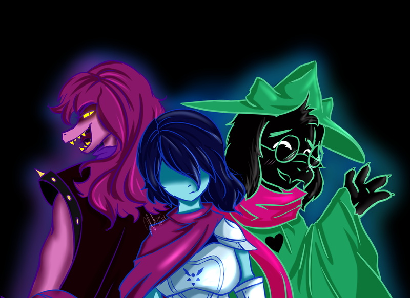 Ralsei (deltarune), Susie (deltarune), Video Game, 4K, Deltarune, Kris (deltarune)