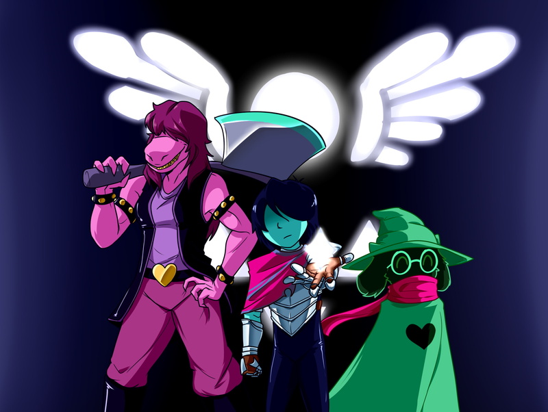 Deltarune, Kris (deltarune), Susie (deltarune), 1080P, Video Game, Ralsei (deltarune)