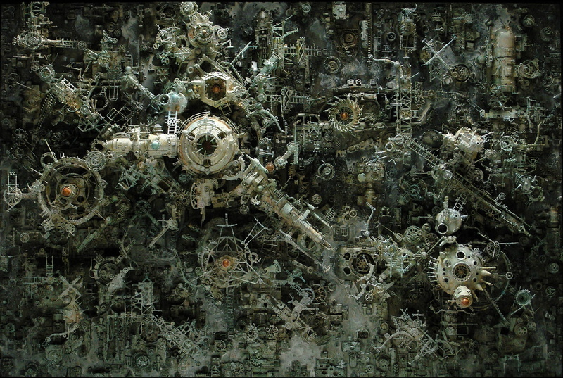 run-down, sci fi, steampunk, old, art, decline, connection, day, architecture, weathered, abandoned, backgrounds, the past, dark, full frame, no people