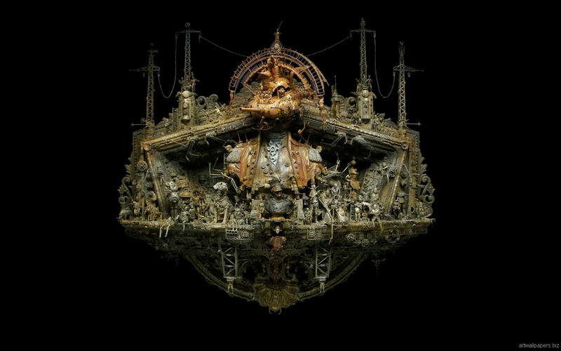 kuksi, kris, sculptures, art, 720P, dark