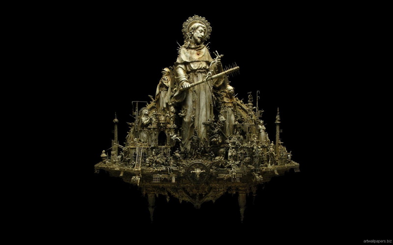 art, 720P, kuksi, sculptures, dark, kris