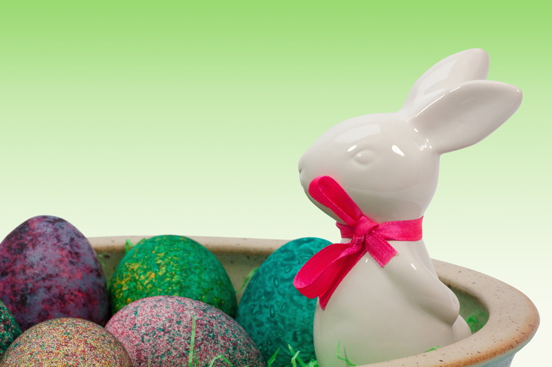 food and drink, painted egg, easter bunny, ceramic, ribbon - sewing item, porcelain, easter nest, 4K, colored, no people, ribbon, multi colored, eastern