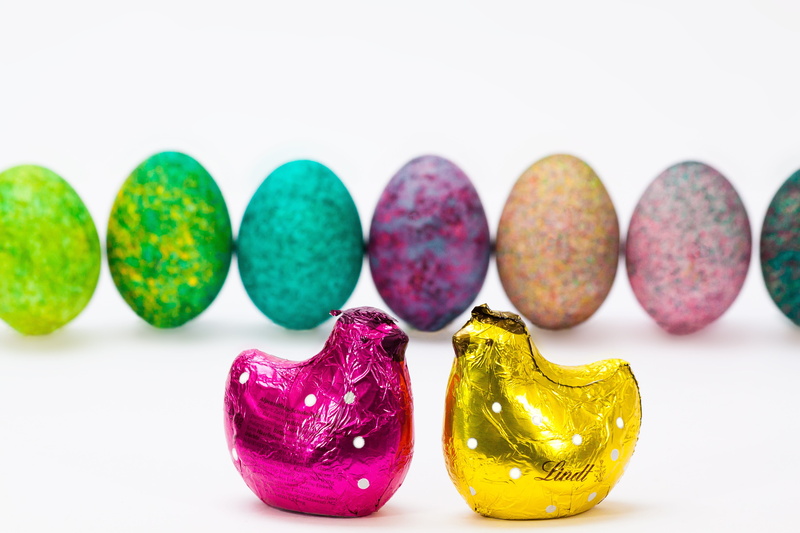 Colorful, food, studio shot, no people, easter decorations, pink, spring, variation, still life, eggs chain, close-up, shiny, egg, gold, slide, group of objects