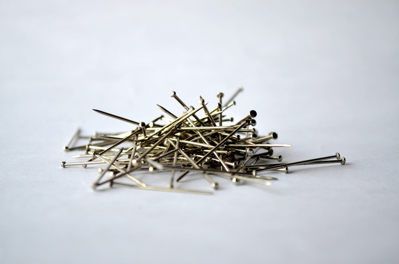 steel, Office, gray, colored background, construction Industry, indoors, silver colored, work Tool, nail, Metal, no People, day, close-up, copy space, white background