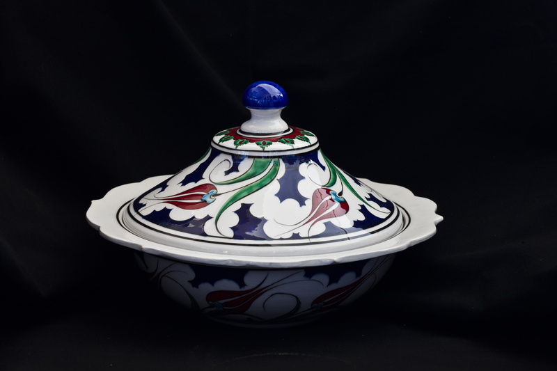 4K, bowl, turkey, food and drink, pattern, ornate, tile, cup, paint, porcelain, design, indoors, atalay melahat glow, black background, ceramics, floral pattern
