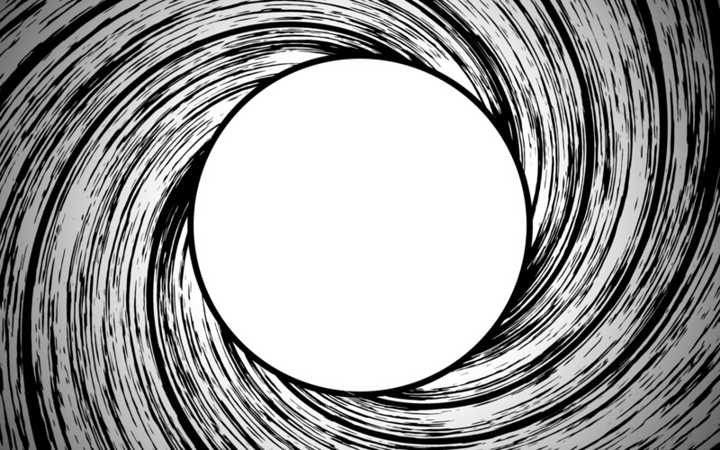 pattern, bw, james, 4K, circle, bond