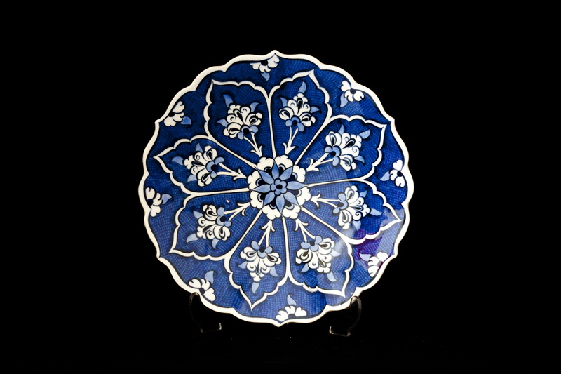 jewelry, blue, single object, Handicrafts, day, cut out, craft product, indoors, studio shot, black background, luxury, craft, design, backgrounds, fashion