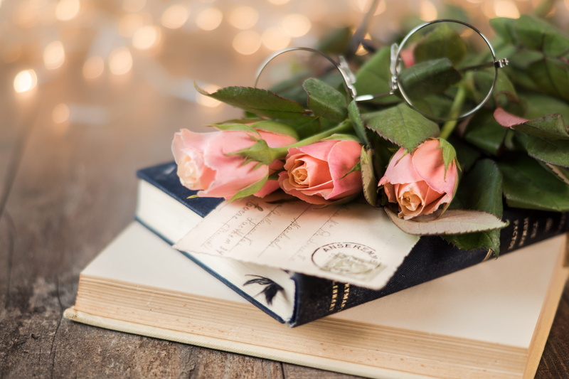 vulnerability, pink roses, nature, leaf, books, flower arrangement, beautiful, rose, anniversary, 5K, vintage, celebration, close-up, bouquet, plant part