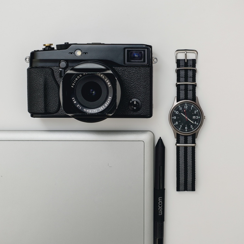 touc, block, strap, classic, vintage, slr camera, studio shot, nostalgia, photography themes, technology, still life, white background, gray background