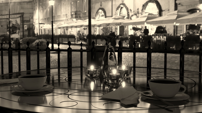restaurant, coffee, polish, drink, urban, tourism, food and drink, cup, night, day, men, cafe, europe, two, indoors, street, reflection, business, glass - material