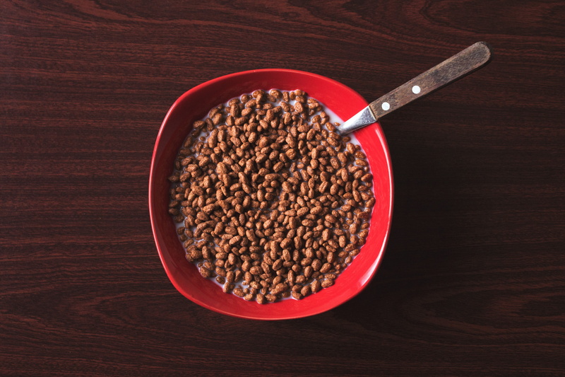 ingredient, 4K, high angle view, no people, still life, cocoa pop, bowl, brown, wood, wood - material, cereal, wellbeing, table, eating utensil, tabletop