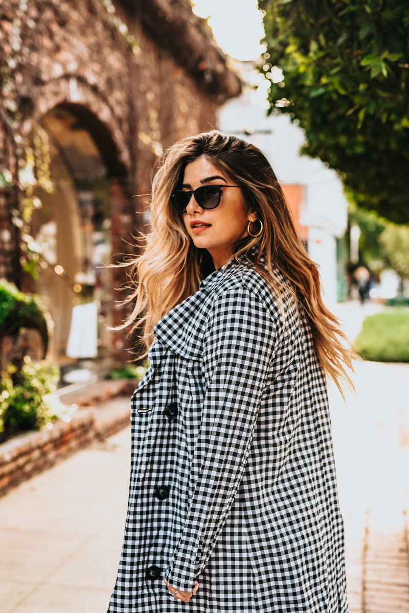 check, tree, lifestyle, beauty, long hair, look, sunglasses, fashion, posing, person, sunset, 2018, jacket, focus on foreground, leisure activity, day