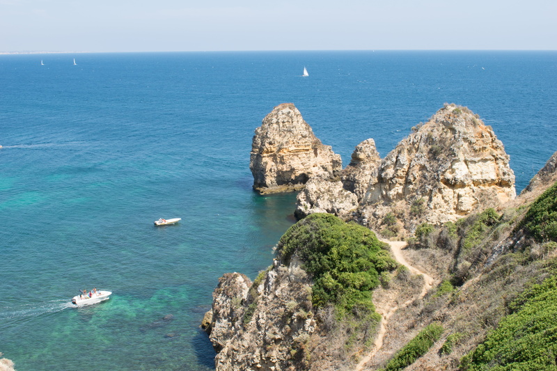 horizon, outdoors, portugal, wonderful, ride, adventure, beira mar, nautical vessel, tranquility, rock formation, sky, rock - object, mar, places, sol