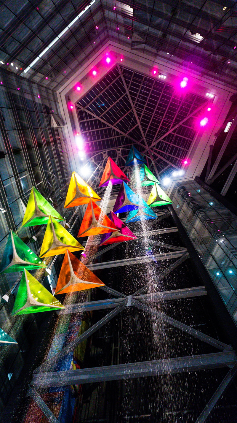 celebration, water, technology, enjoyment, indoors, arts culture and entertainment, nightlife, building, illuminated, glowing, 5K, lighting equipment