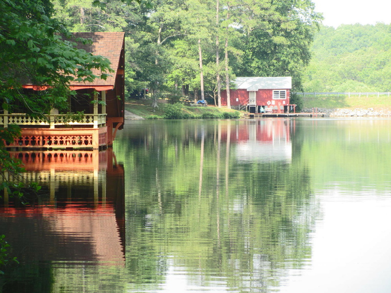 tranquility, day, nature, waterfront, growth, scenics - nature, water, plant, reflection, united states, rural, cabins, 4K, lake, built structure, relaxation