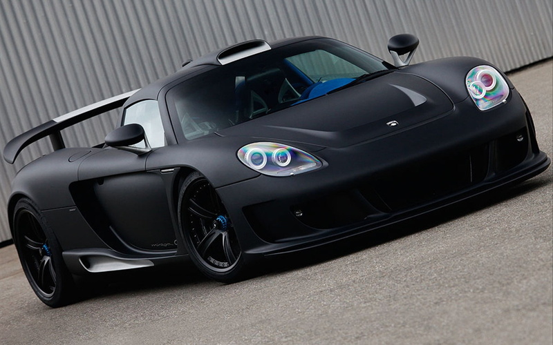 carrera, colored, cars, black, tuning, porsche, matte colored, gt, porsche carrera gt, 1080P, matte, black cars, hd, art