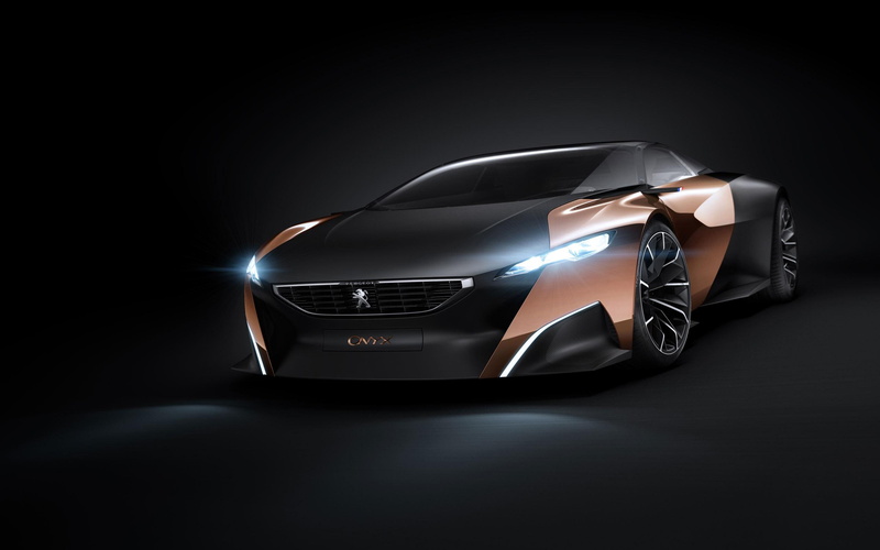 peugeot, 2012, black, onyx, cars, brow, concept, car, 2K