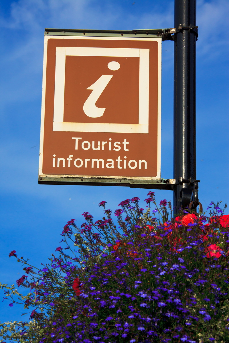 built structure, sky, 4K, architecture, communication, brown, flowers, day, low angle view, travel, sign, tourist, text, tourism, info, nature, service