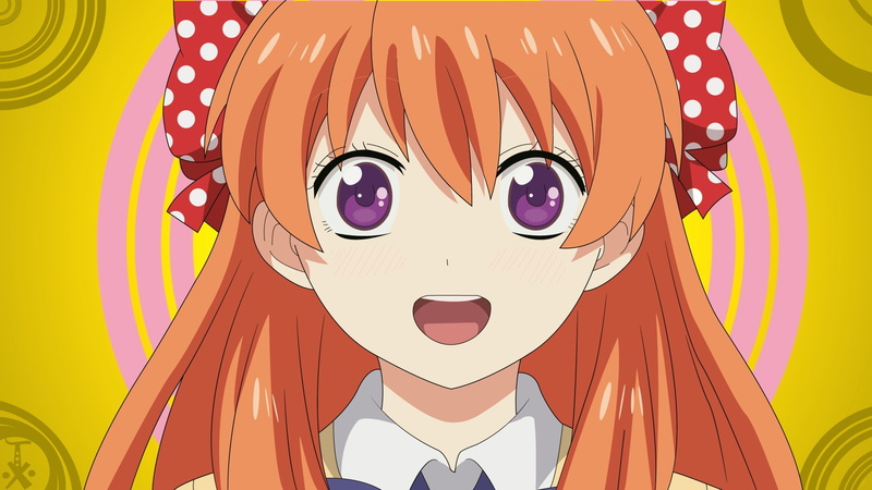 Purple Eyes, Monthly Girls Nozaki-kun, Chiyo Sakura, Anime, 1080P, Smile, Orange Hair