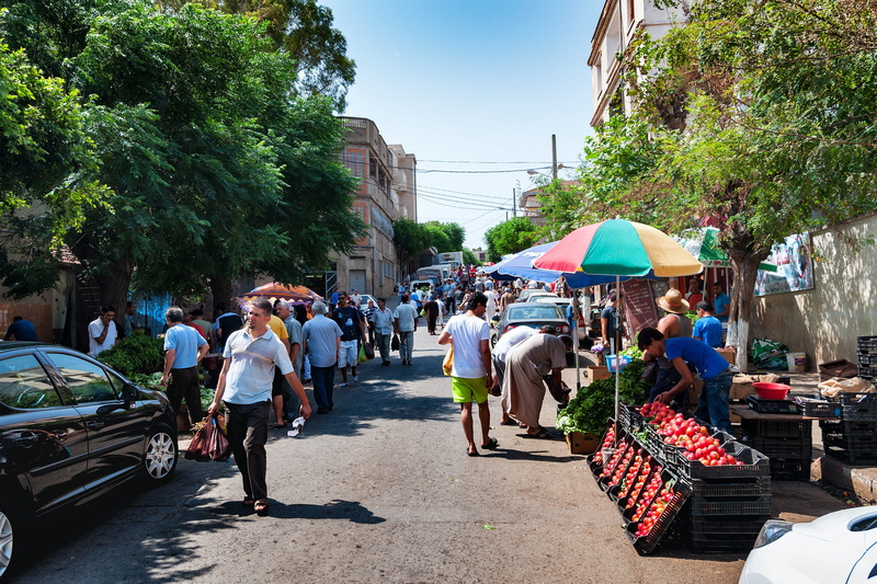 Algeria, men, Africa, retail, street, market stall, transportation, market, street market, islam, nature, built structure, City, tree, real people, 2K