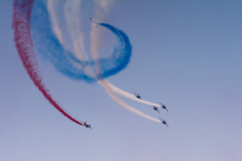 airplane, Patrouille de France, airshows, 4K