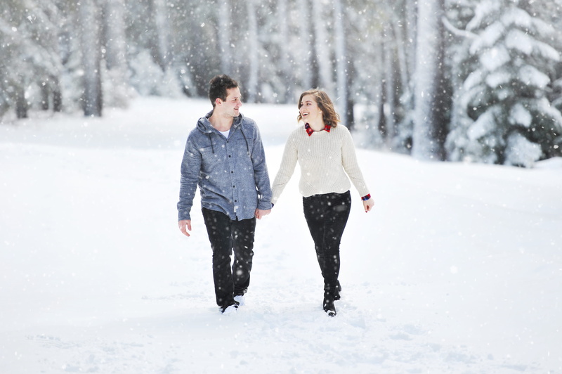 4K, focus, young women, daytime, extreme weather, young adult, winter, young men, shallow, nature, snowing, women, front view, tree, near, trees, male